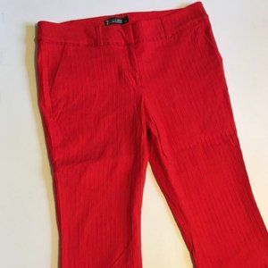New York & Co, 7th Ave Design Studio, bright red ribbed skinny pants, 10